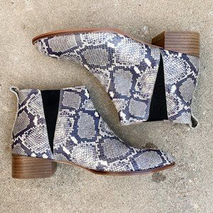 Madewell Snakeskin Chelsea boots